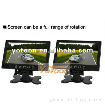 Touch button 7 inch car stand-alone monitor with 2 way video input stand alone monitor